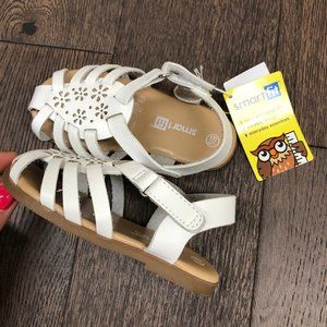 Smartfit Girls White Summer Sandals Size 6.5